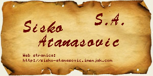 Sisko Atanasović vizit kartica